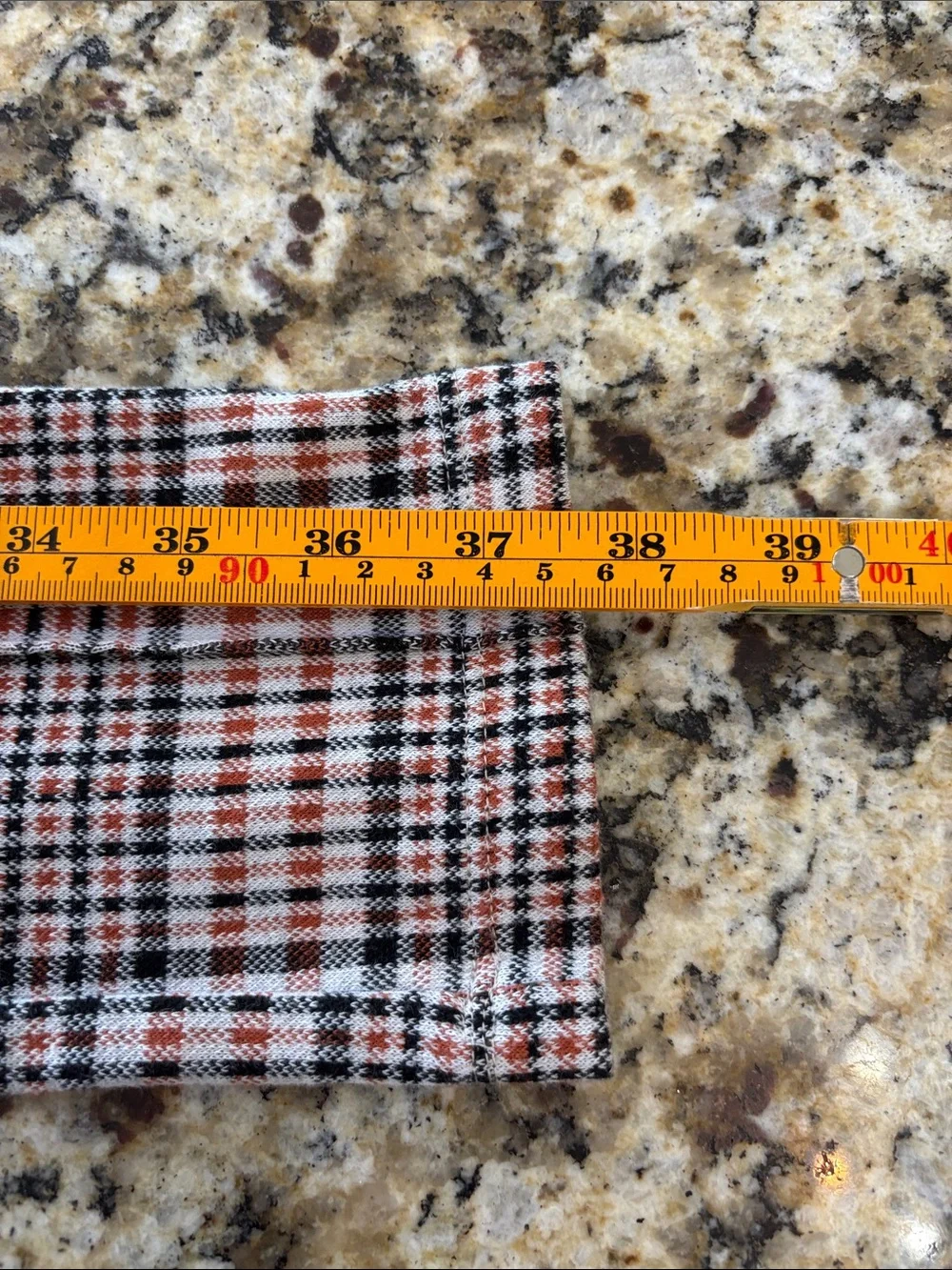 Free People Rust and Cream Plaid Pants